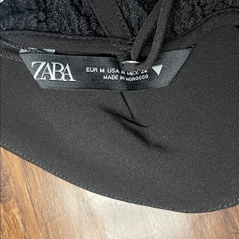 NWT Zara Strappy lace  bodysuit black size M - Picture 12 of 13